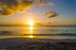 Antigua sunset with yacht charter hire