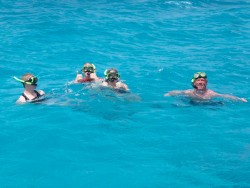 Swimming and snorkelling on an Antigua day sailing cruise