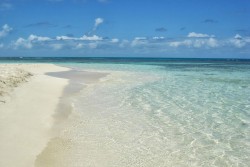 Deserted Caribbean island beach